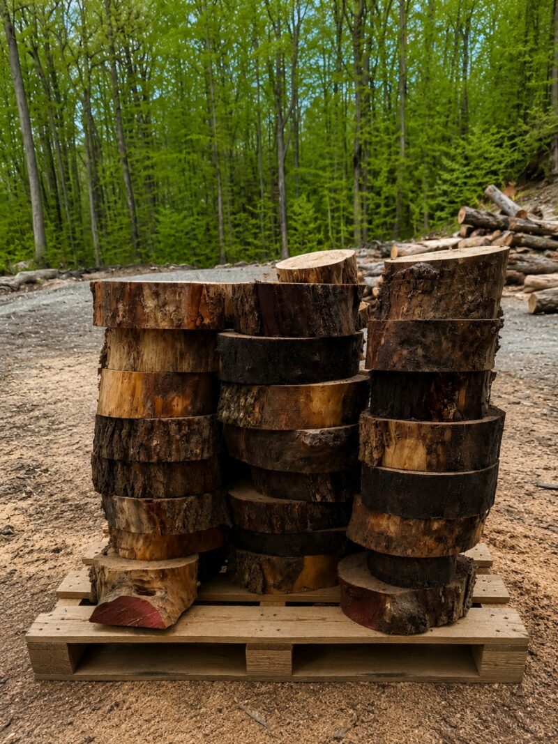 Elm Bowl Blanks & Plates — ~13" dia · turning blanks