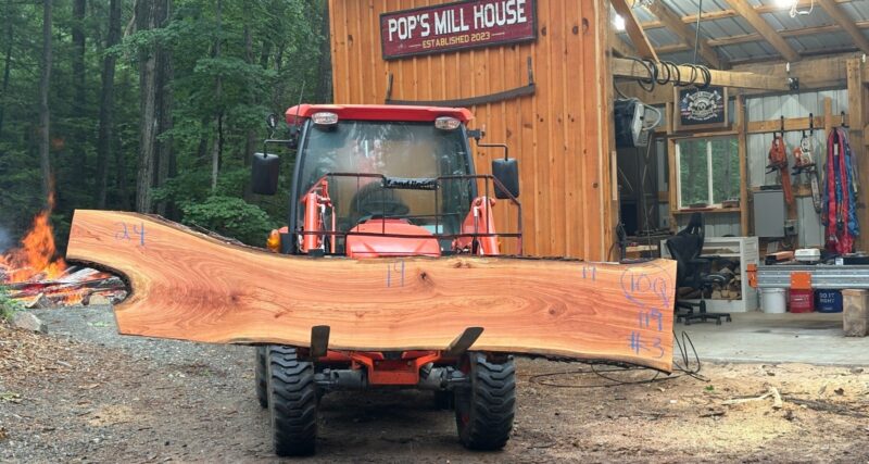 Cherry Live-Edge Slab — 119″ × 24″ × 2.5″ (CH-10Q-119-24/19/19-03)