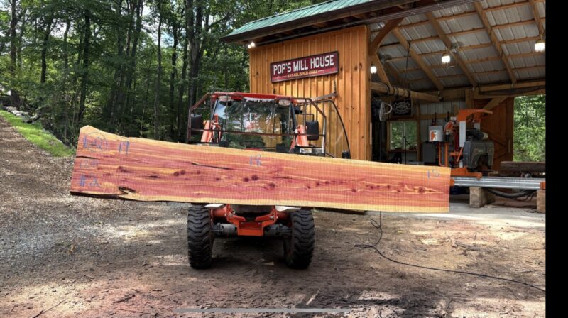 Red Cedar Live-Edge Slab — 120″ × 19″ × 1.5″ (CR-6Q-120-19/18/15-02)