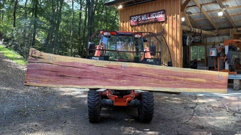Red Cedar Live-Edge Slab — 120″ × 20″ × 1.5″ (CR-6Q-120-20/16/13-01)
