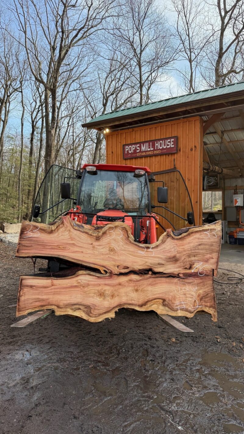 Red Cedar Live Edge Slab #01 — 76" × 33"
