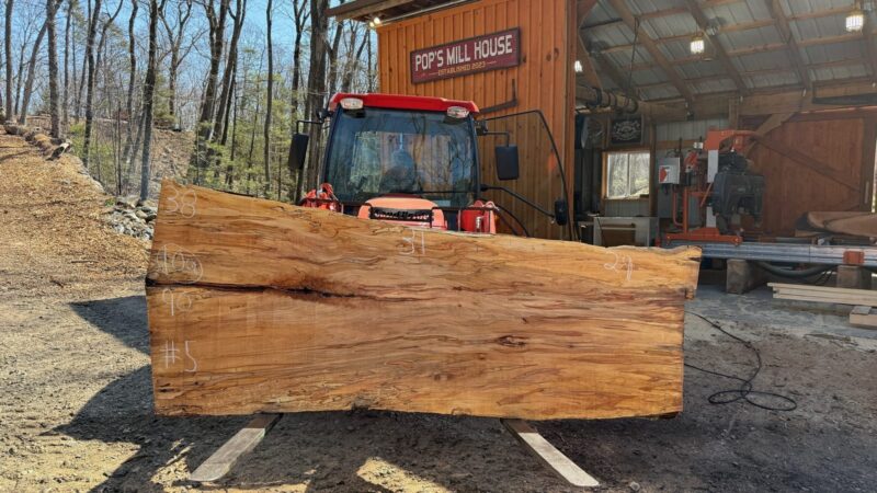 Hard Maple Live Edge Slab #02 — 68" × 39"