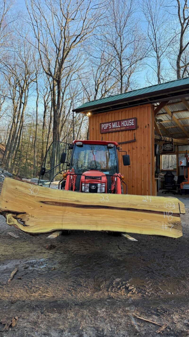 Black Locust Live Edge Slab #07 — 118" × 30"