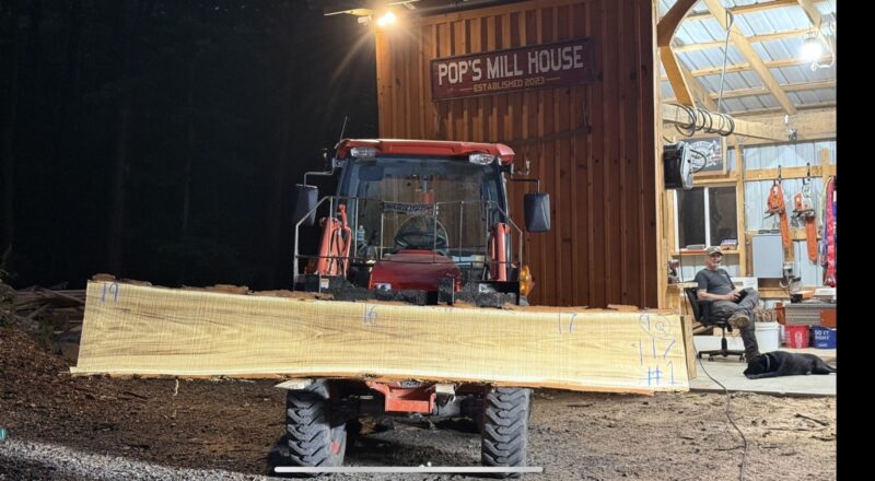 Black Locust Live-Edge Slab — 117″ × 19″ × 2.25″ (LO-9Q-117-19/16/17-01)