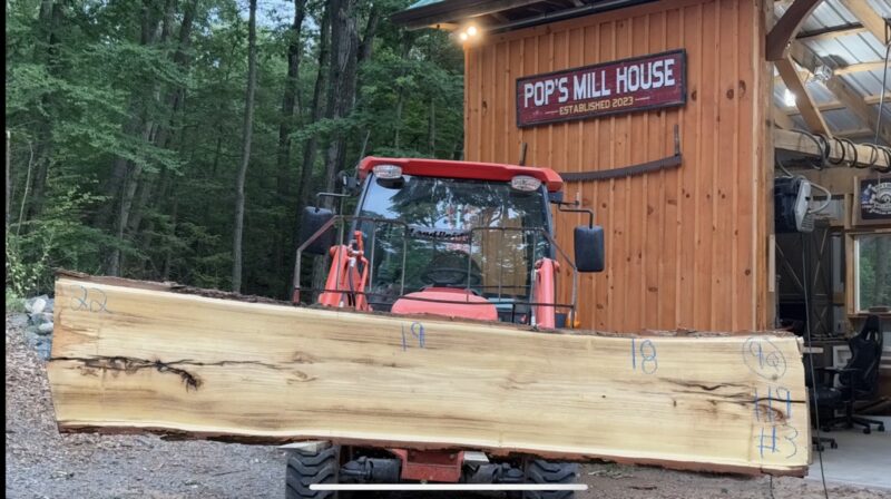 Black Locust Live-Edge Slab — 117″ × 22″ × 2.25″ (LO-9Q-117-22/19/18-03)
