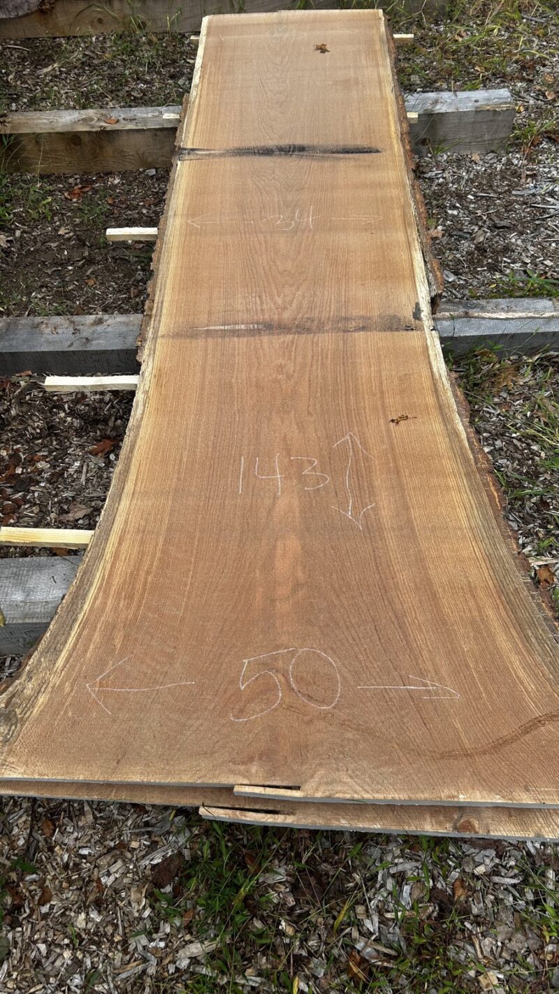 Red Oak Live Edge Slab #03 - 143" x 59"