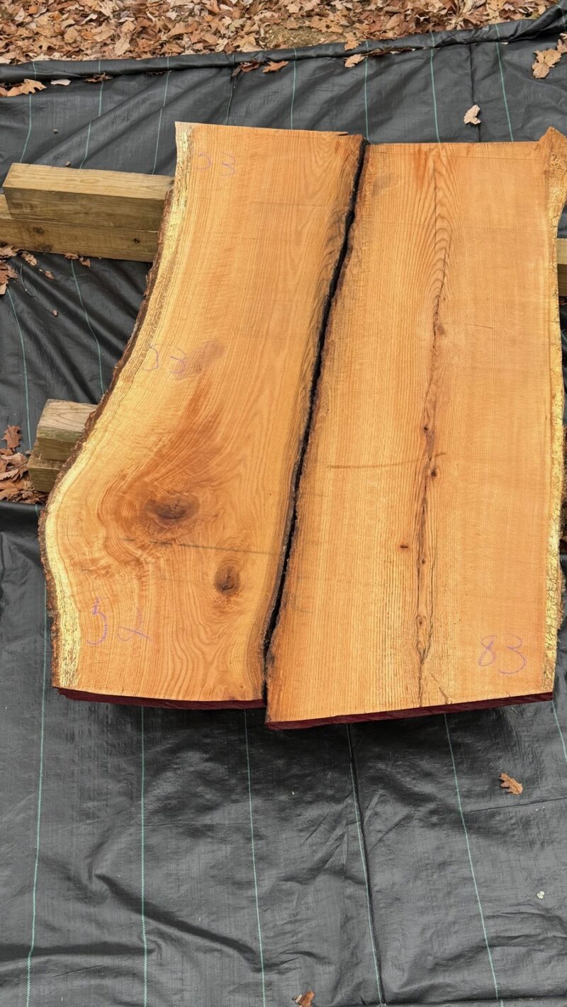 RED OAK LIVE EDGE SLAB #05 — 83" × 53"