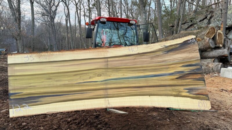 Poplar Live Edge Slab #04 — 122" × 54"