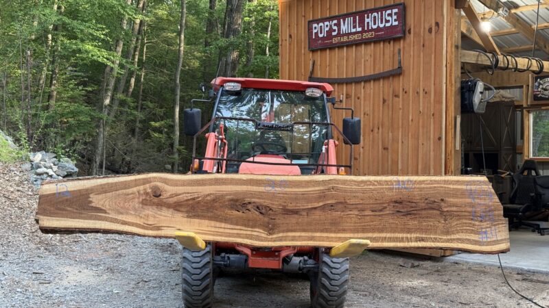 White Oak Live Edge Slab #04 — 128" × 20"