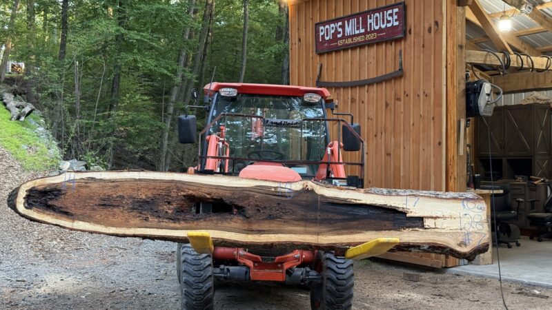 White Oak Live Edge Slab #07 — 128" × 18"