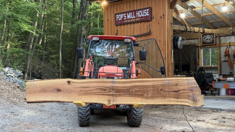 White Oak Live Edge Slab #03 — 128" × 20"