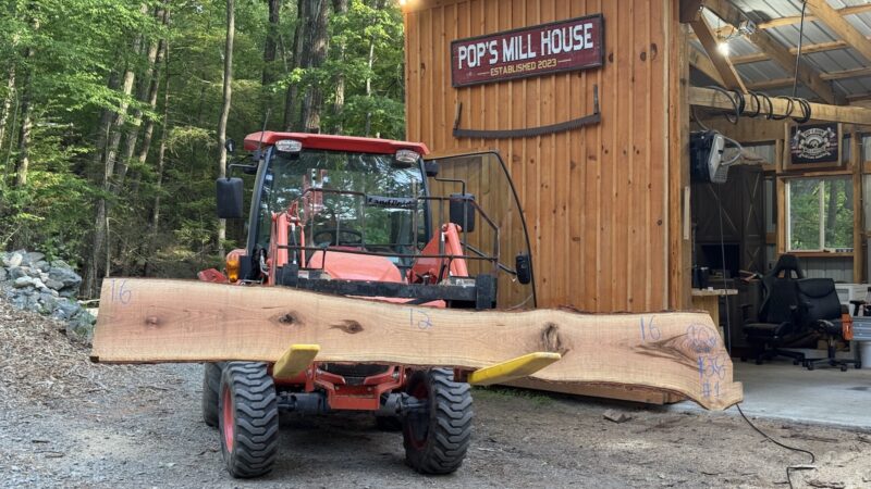 White Oak Live Edge Slab #01 — 128" × 16"