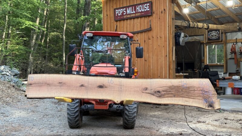 White Oak Live Edge Slab #02 — 128" × 18"