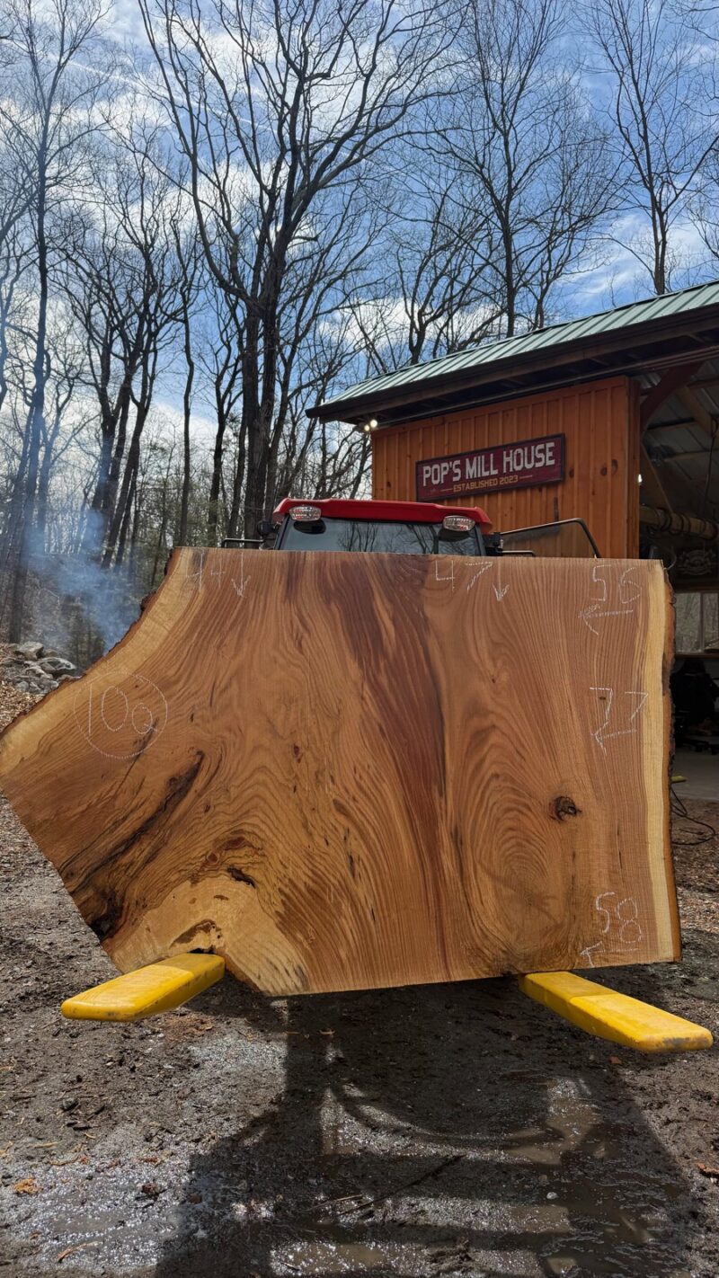WHITE OAK LIVE EDGE SLAB #03 — 77" × 47"