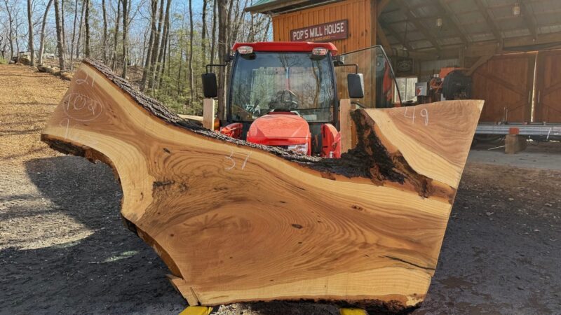 White Oak Live Edge Slab #08 — 96" × 57"