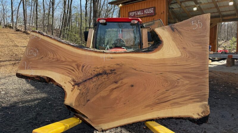 White Oak Live Edge Slab #06 — 96" × 62"