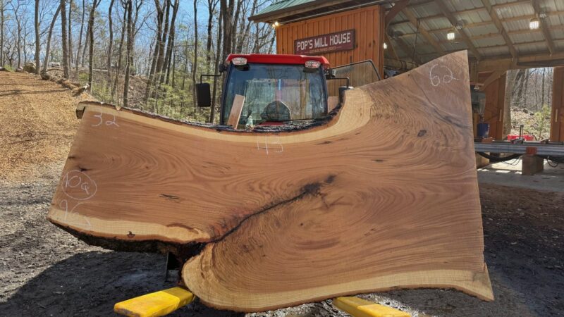 White Oak Live Edge Slab #02 — 96" × 58"