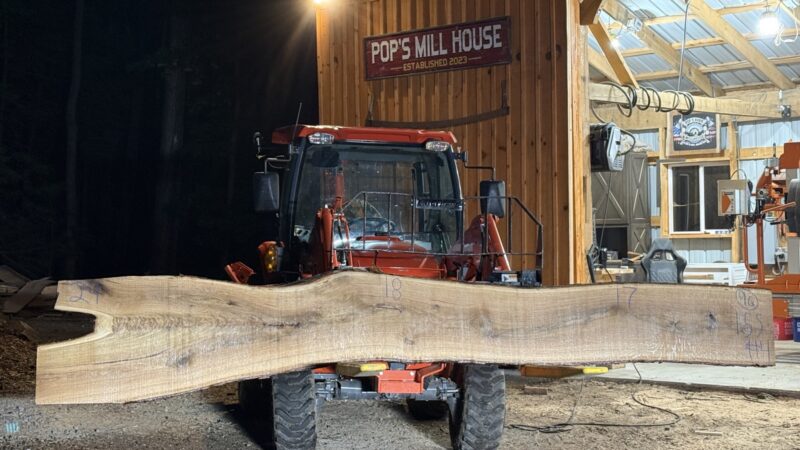 White Oak Live Edge Slab #04 — 155" × 24"