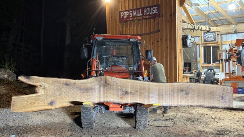 White Oak Live Edge Slab #05 — 155" × 24"