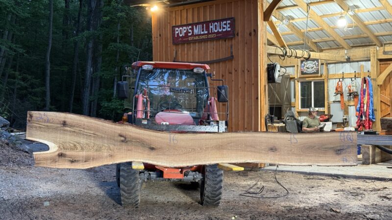 White Oak Live Edge Slab #02 — 155" × 25"