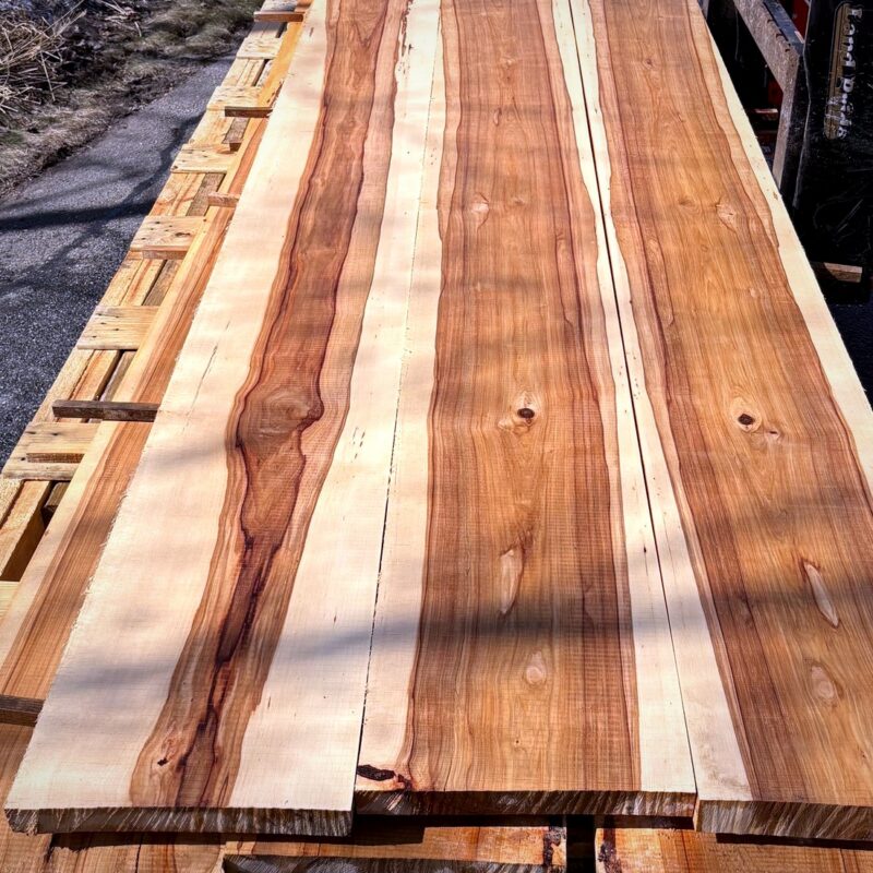 Hickory Lumber — Kiln-Dried, Rough-Sawn