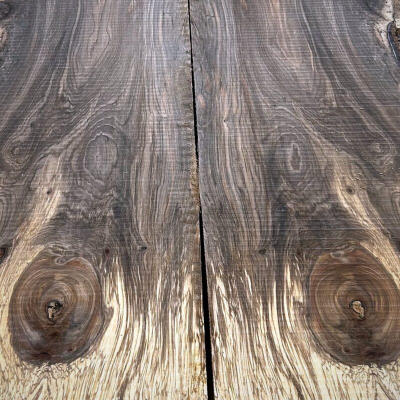 Spalted Walnut Lumber — Kiln-Dried, Rough-Sawn