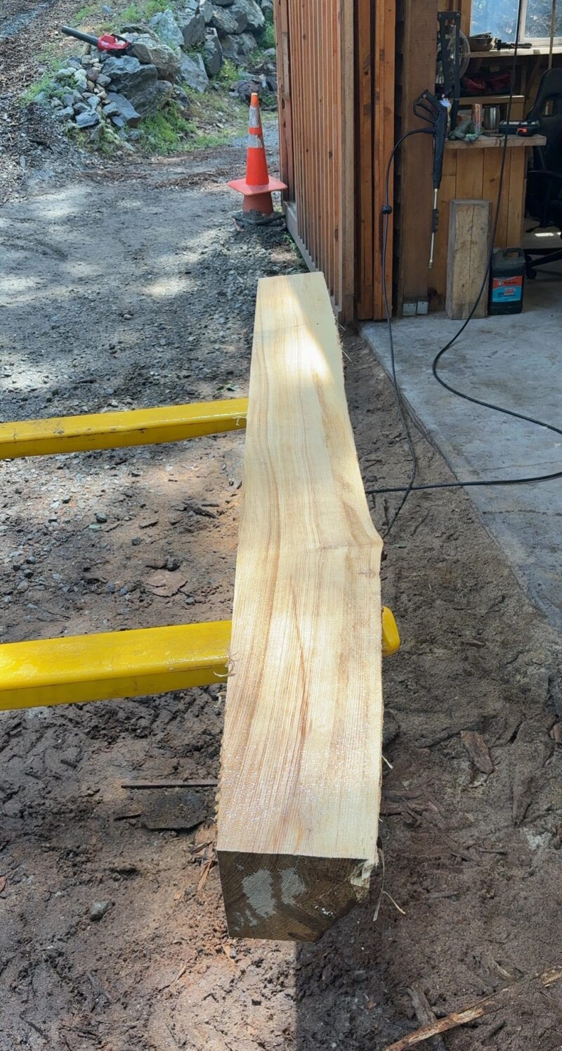 Ash Mantel Blank (green) — 89" × 8" (5.5" thick)