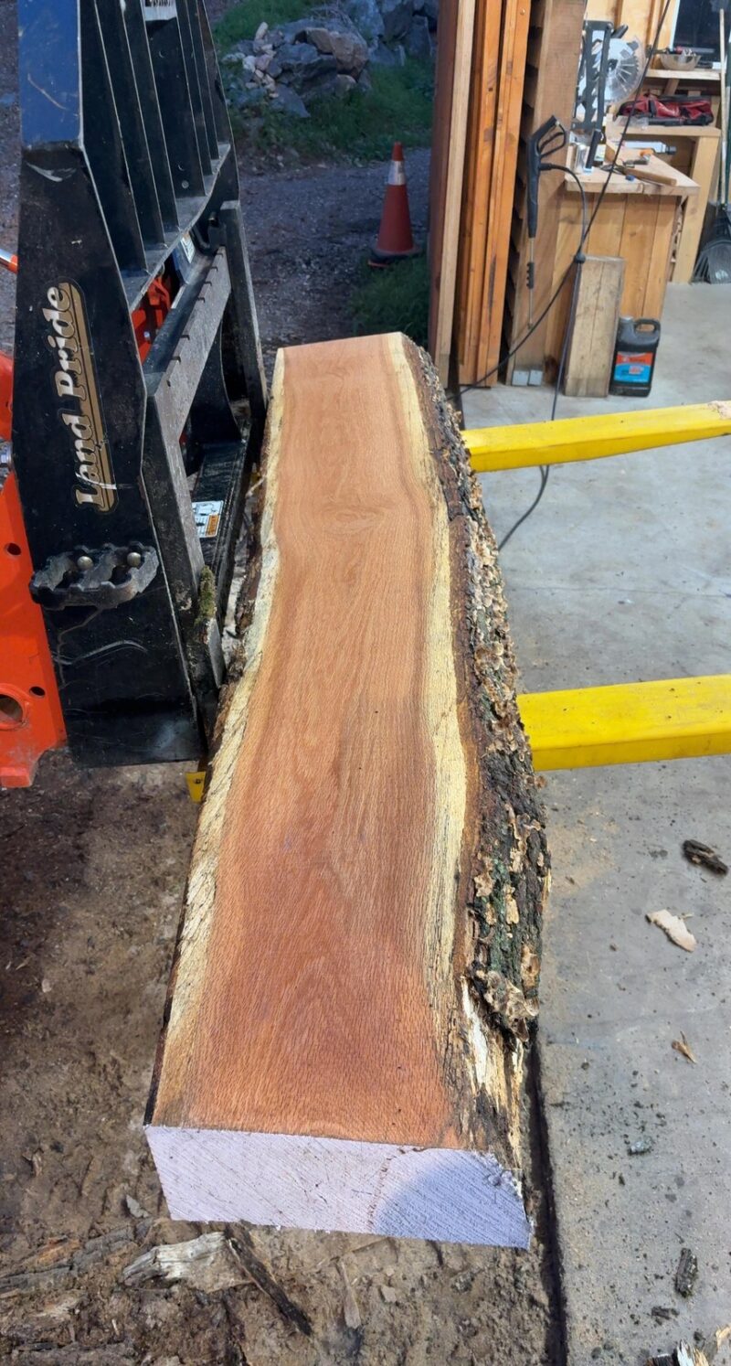 Red Oak Mantel Blank (green) — 81" × 14" (5" thick)