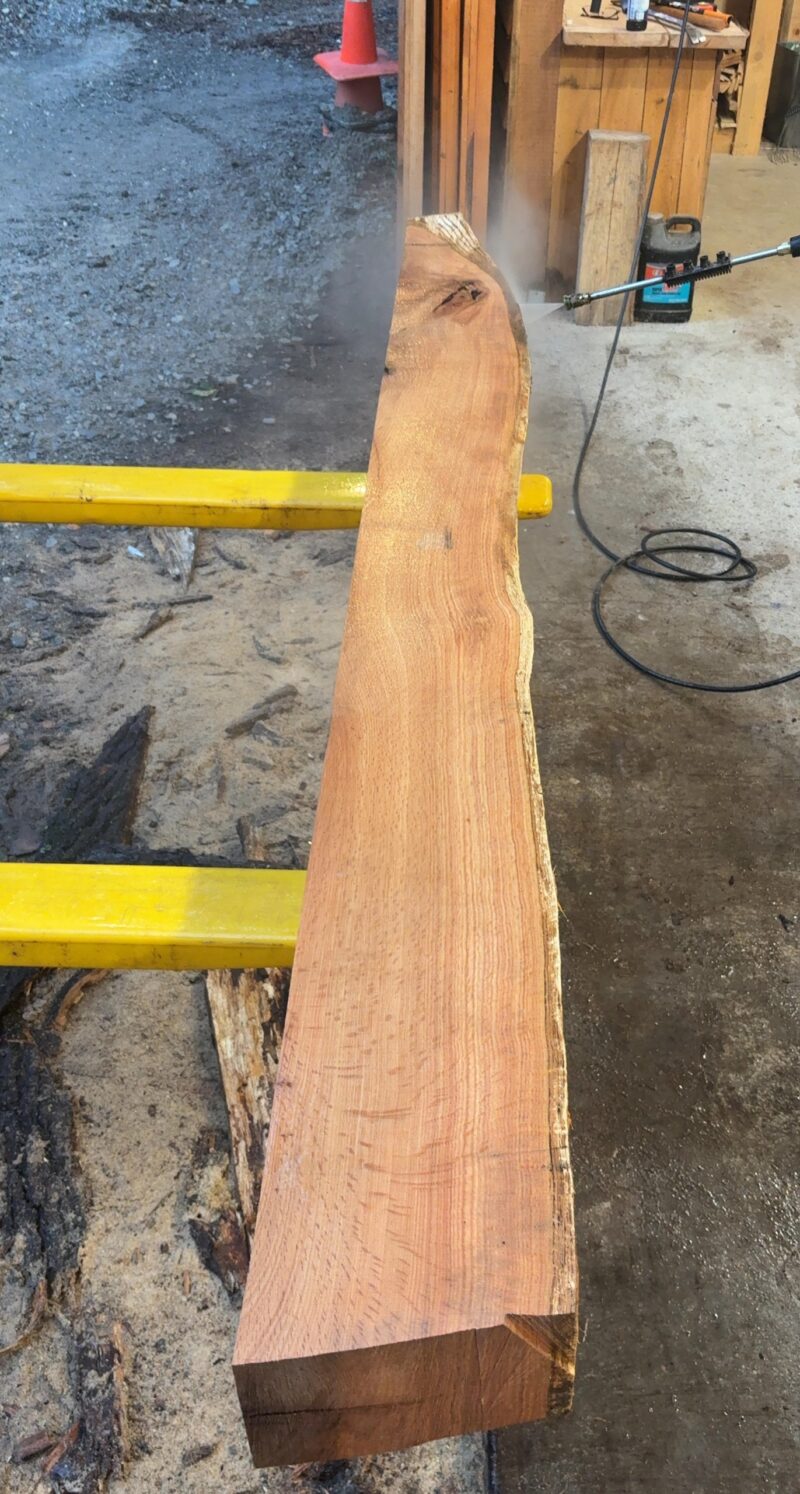 Red Oak Mantel Blank (green) — 103" × 9" (6" thick)