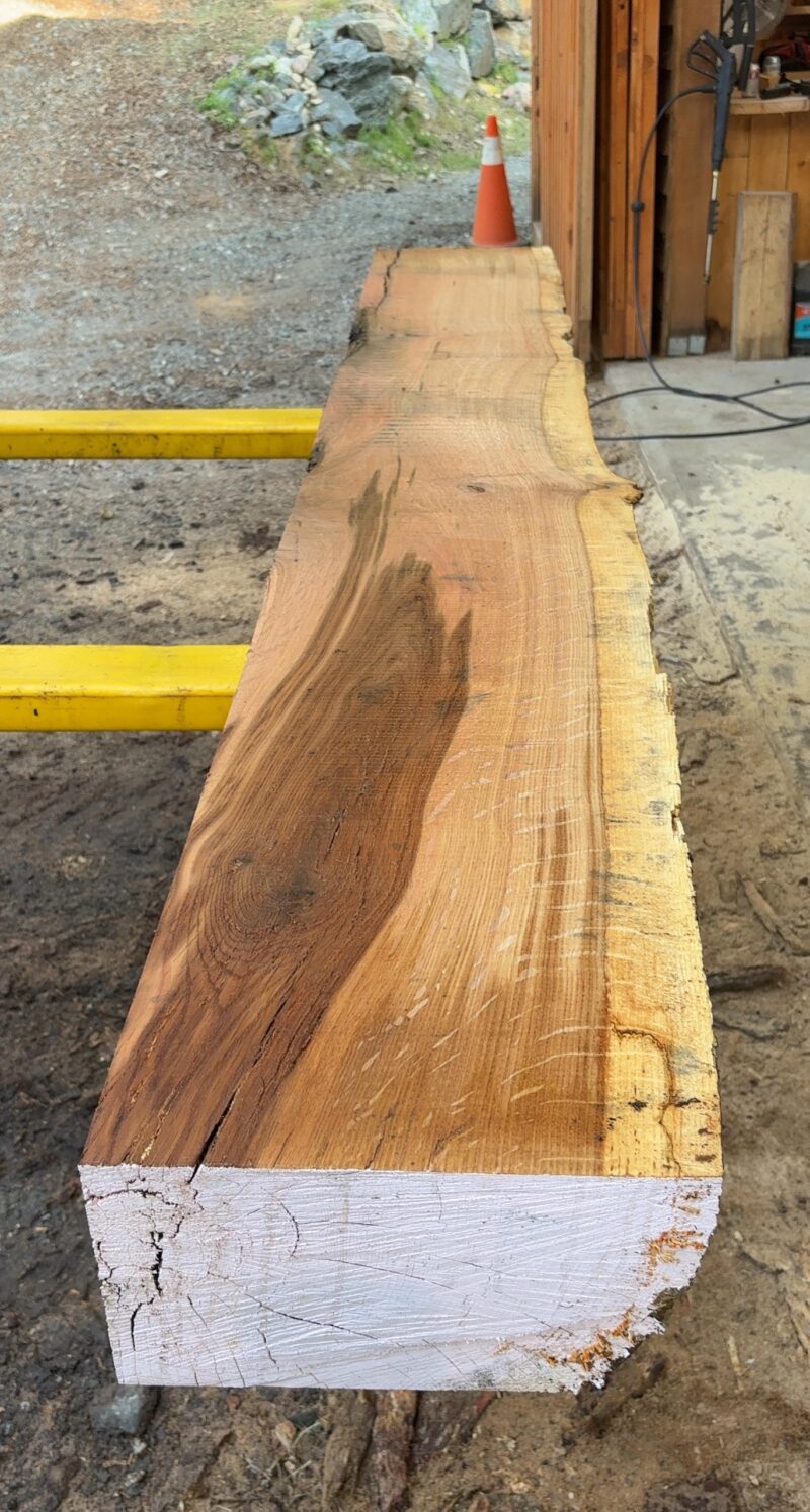 Red Oak Mantel Blank (green) — 104" × 13" (6" thick)