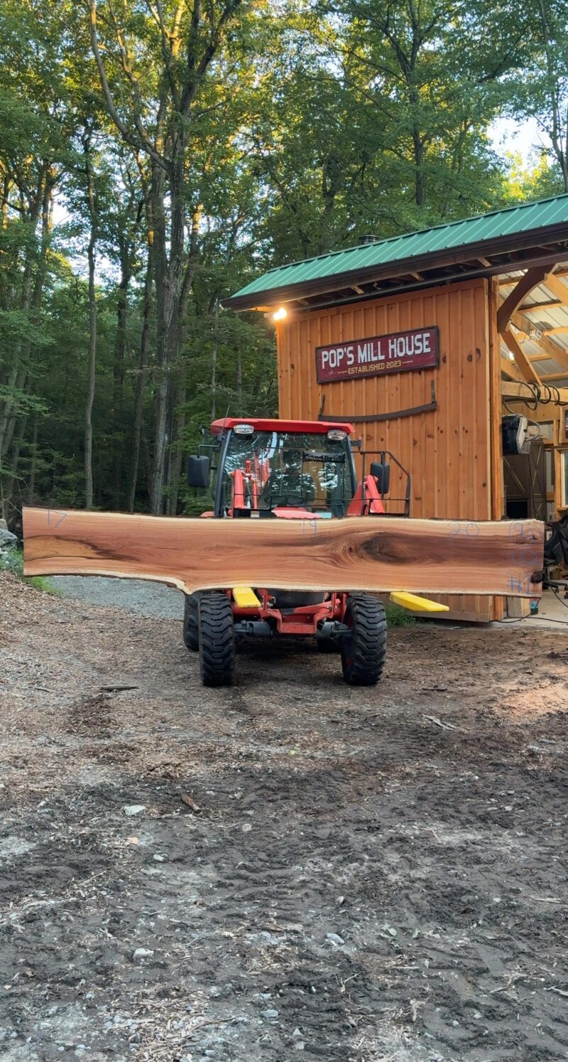 Red Oak Live-Edge Slab — 132" × 17–20" (2.25" thick)