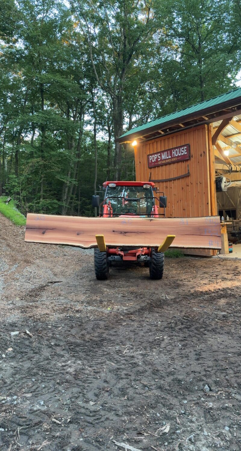 Red Oak Live-Edge Slab — 132" × 20–21" (2.25" thick)