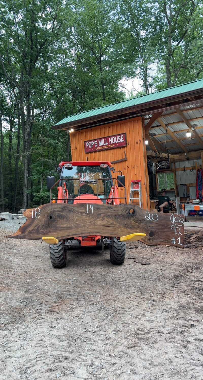 Walnut Live-Edge Slab — 109" × 18–20" (2.5" thick)