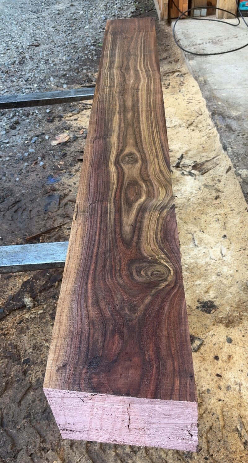 Walnut Mantel Blank (green) — 77" × 9" (6" thick)