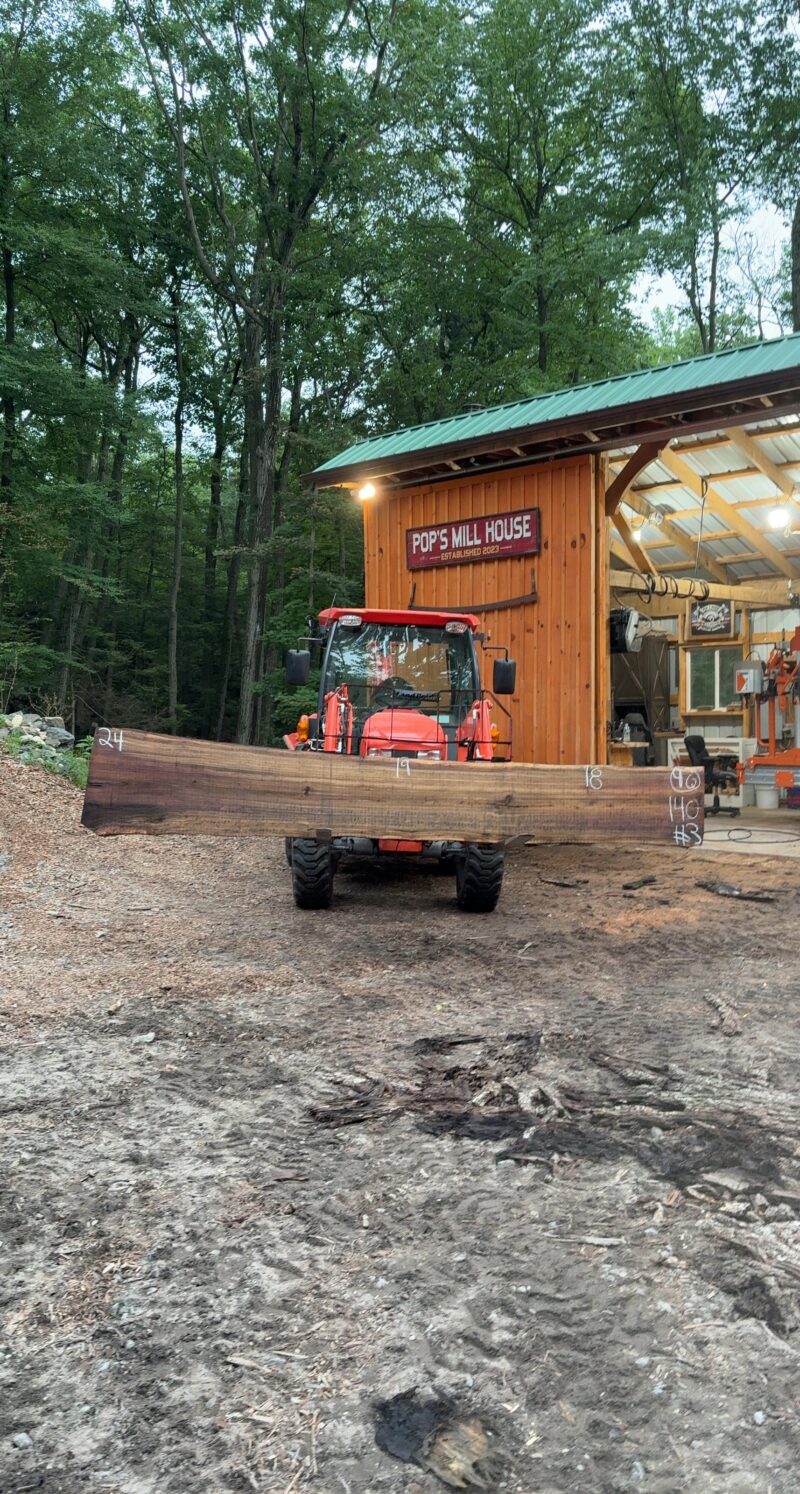 Walnut Live-Edge Slab — 140" × 18–24" (2.25" thick)