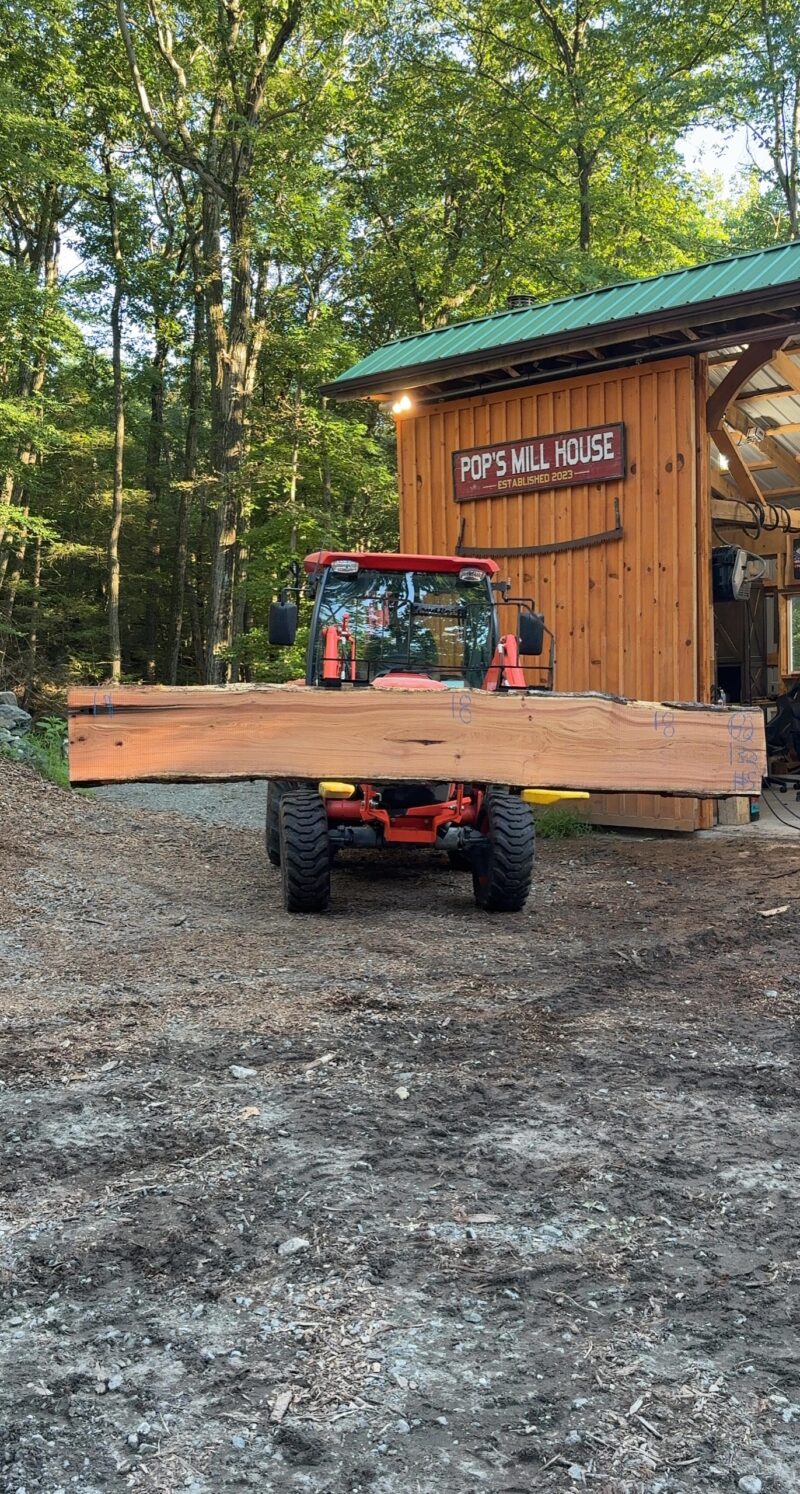 Red Oak Live-Edge Slab — 132" × 18–19" (2" thick)