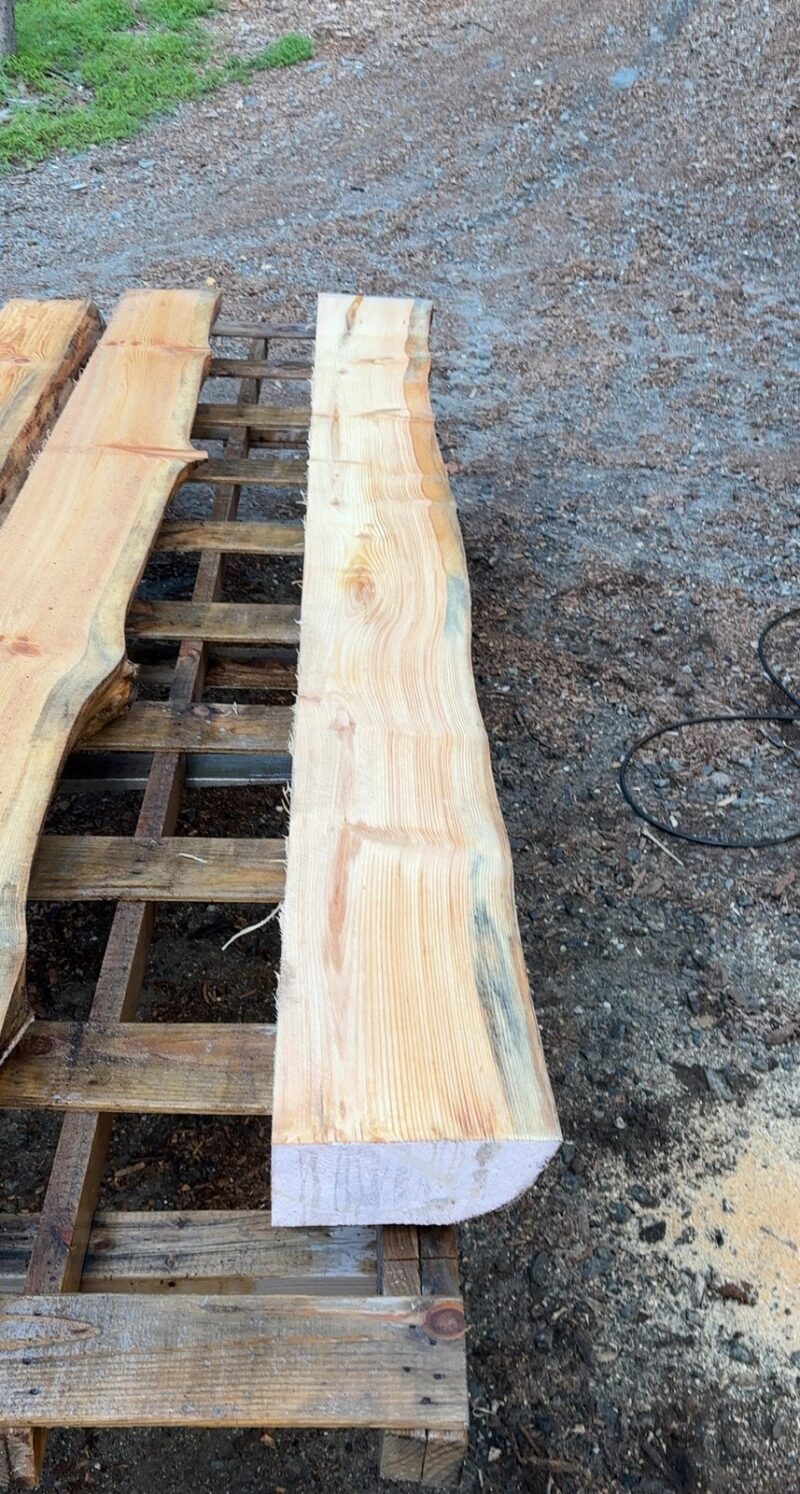 White Pine Mantel Blank (green) — 128" × 11" (5" thick)