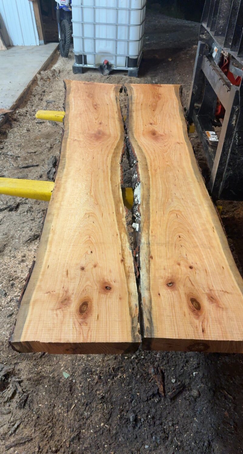 Cherry Book-Matched Set — 2 slabs, 102" × 31" assembled (2.25" thick)